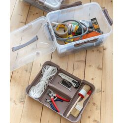 Container cu capac Econova Grand Box 10L (Transparent/Brown) Thumb