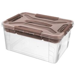 Container cu capac Econova Grand Box 15.3L (Transparent/Brown) Thumb