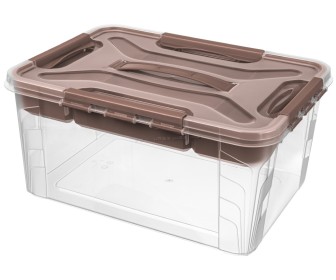 Контейнер с крышкой Econova Grand Box 15.3L (Transparent/Brown)