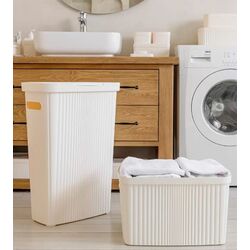 Cos pentru rufe Econova Velvet 45L (Beige) Thumb