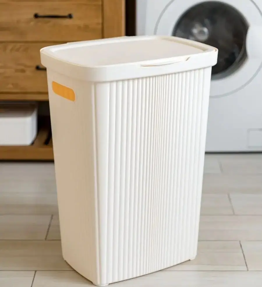 Cos pentru rufe Econova Velvet 60L (White)