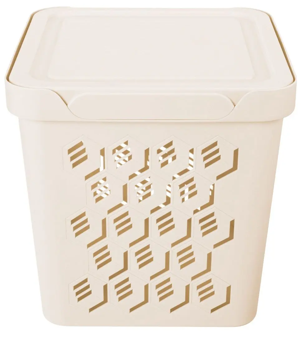 Cos cu capac Econova Deluxe 29x29x29 18L (Ivory)