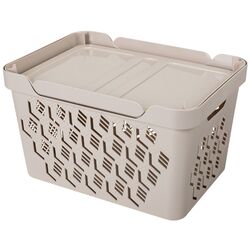 Cos cu capac Econova Deluxe 38x28x22 18L (Beige) Thumb