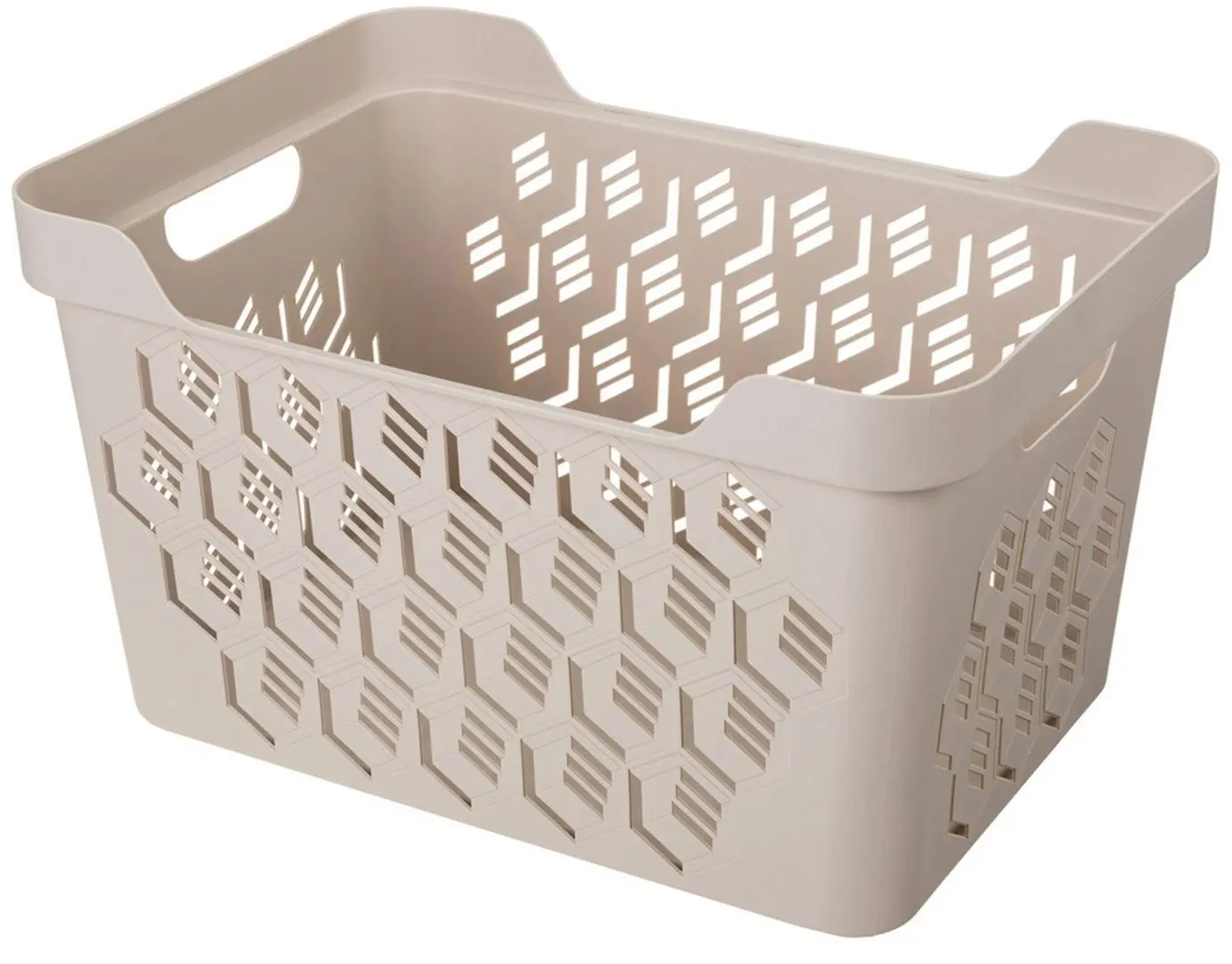 Cos cu capac Econova Deluxe 38x28x22 18L (Beige) - 4