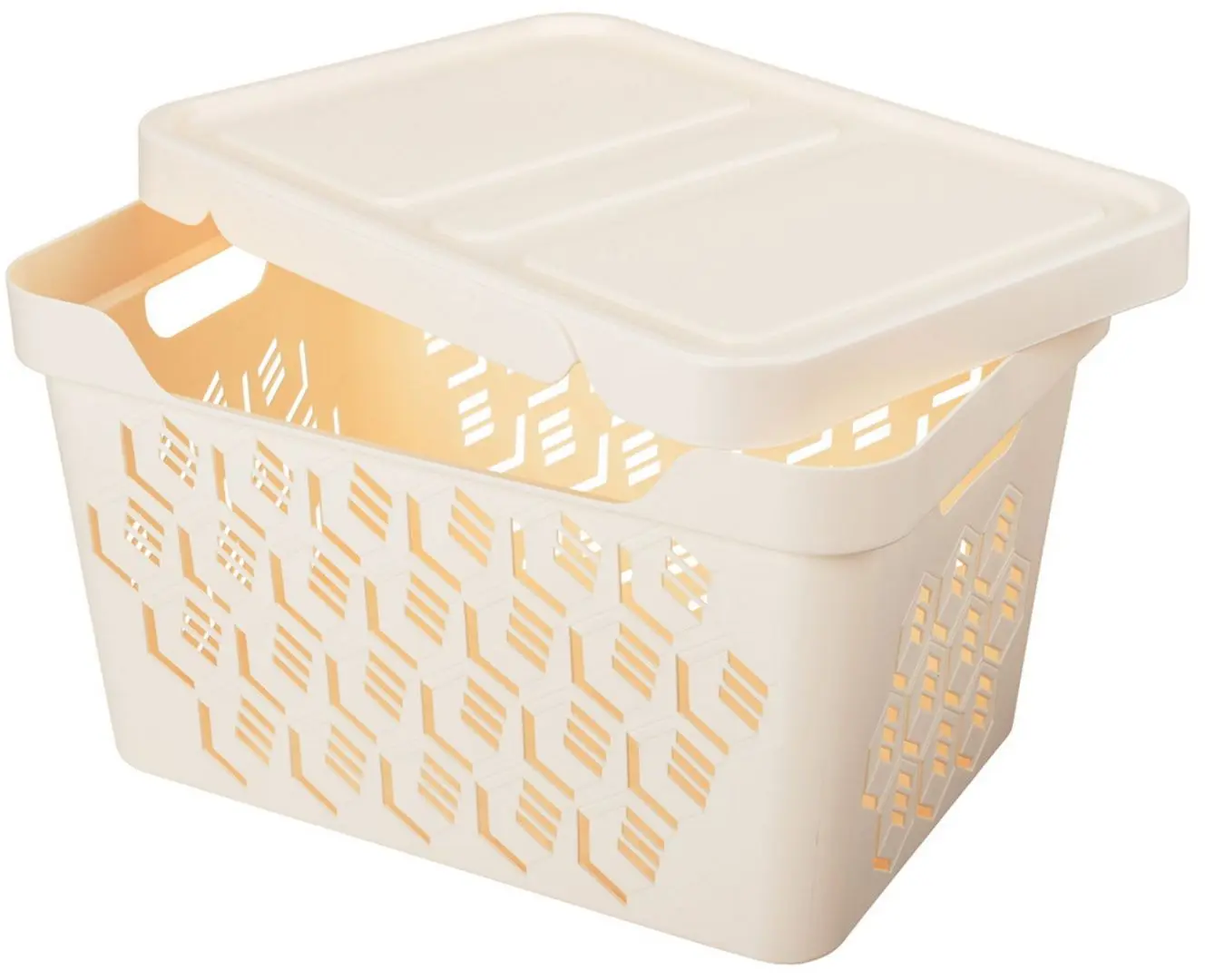 Cos cu capac Econova Deluxe 38x28x22 18L (Ivory) - 6