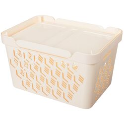 Cos cu capac Econova Deluxe 38x28x22 18L (Ivory)