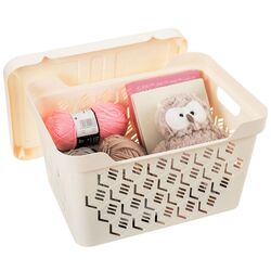 Cos cu capac Econova Deluxe 38x28x22 18L (Ivory) Thumb