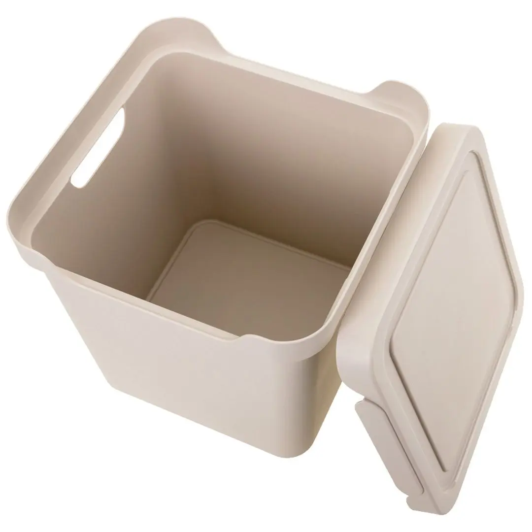 Корзина с крышкой Econova Luxe 28.6x28.6x28.6 18L (Beige)