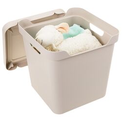 Корзина с крышкой Econova Luxe 28.6x28.6x28.6 18L (Beige) Thumb