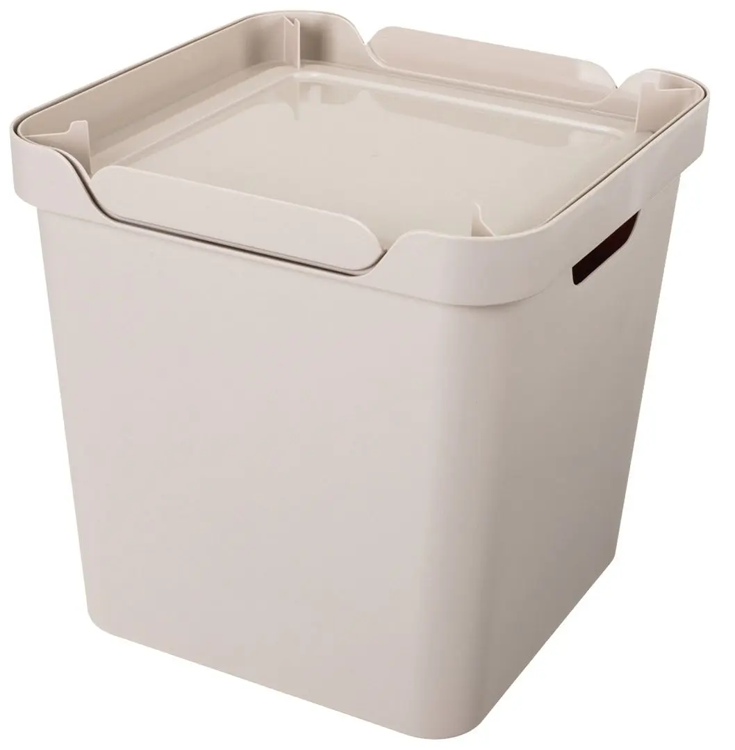Корзина с крышкой Econova Luxe 28.6x28.6x28.6 18L (Beige)