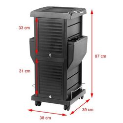 Carucior de coafor Gabbiano 109330 (Black) Thumb