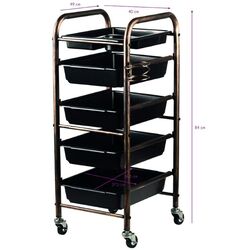 Carucior de coafor Gabbiano 123792 (Black/Gold) Thumb