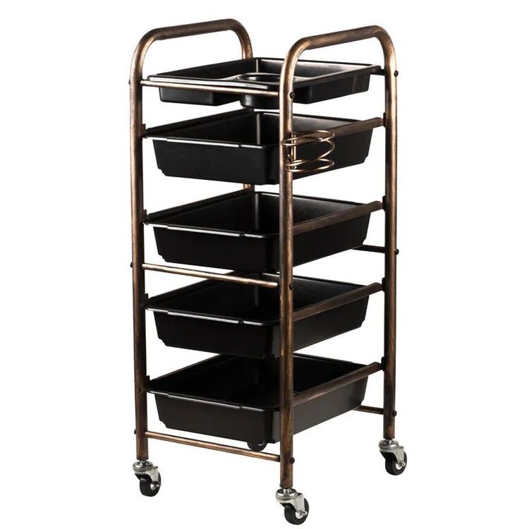Carucior de coafor Gabbiano 123792 (Black/Gold)