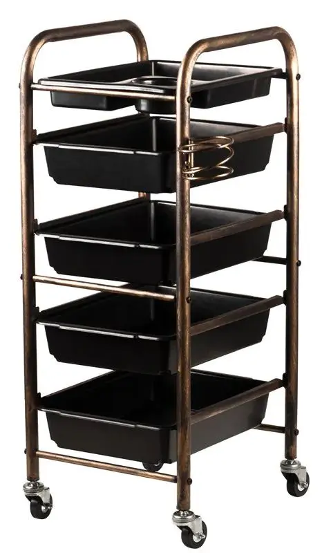 Carucior de coafor Gabbiano 123792 (Black/Gold)