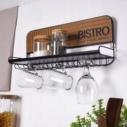 Raft pentru bucatarie H&S Bistro (Wood/Black) Thumb