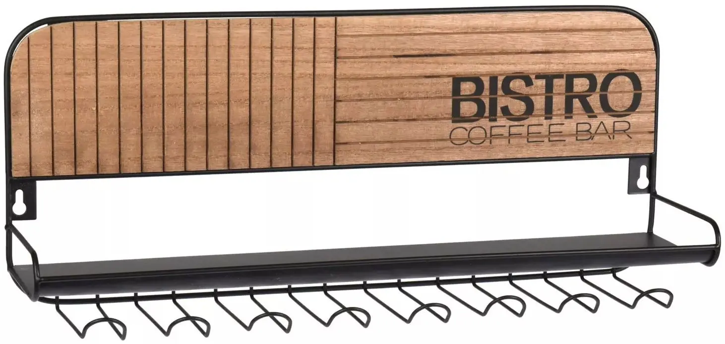 Raft pentru bucatarie H&S Bistro (Wood/Black)