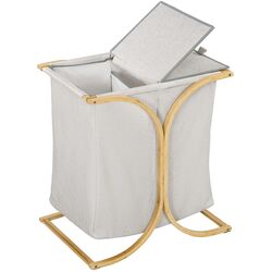 Корзина для белья двойная Homcom 850-303V00ND (Grey) Thumb