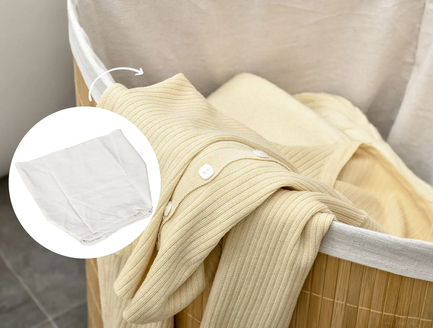 Корзина для белья Homcom 850-218V00ND (Natural)