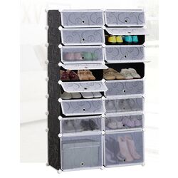 Стеллаж для обуви Homcom 837-017 (Black/White) Thumb