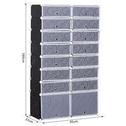 Стеллаж для обуви Homcom 837-017 (Black/White) Thumb