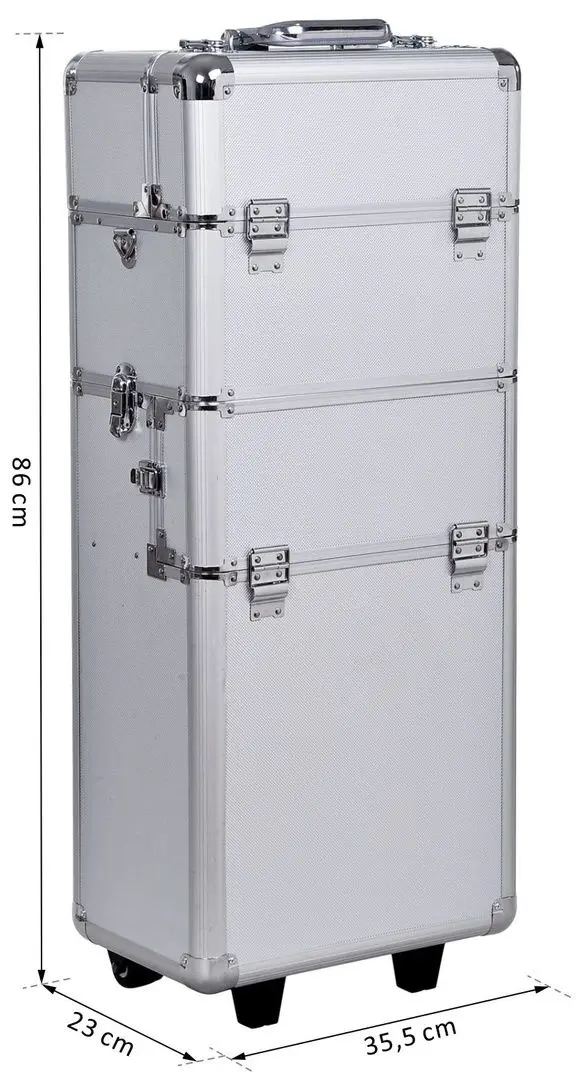 Valiză organizator cosmetic Homcom 81-0002 (Silver)