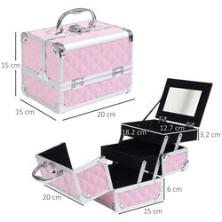 Valiză organizator cosmetic Homcom 501-004PK (Pink) Thumb