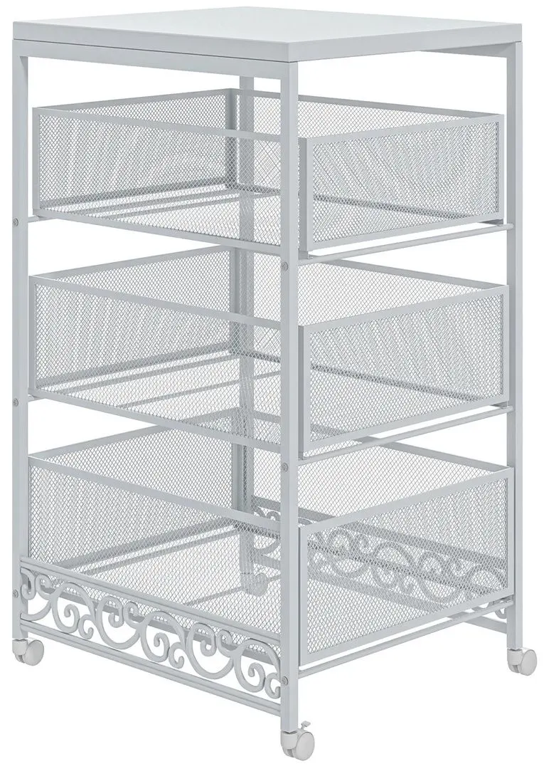 Etajera Homcom 850-285V00WT 34x29x57 cm (White) - 3