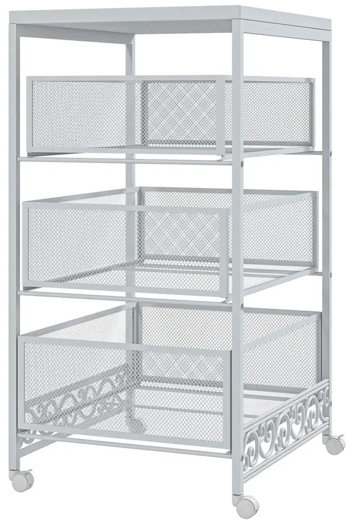 Etajera Homcom 850-285V00WT 34x29x57 cm (White) - 4