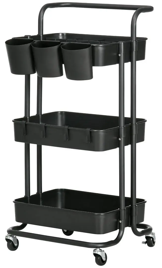 Тележка Homcom 850-165BK 42x38x86 cm (Black)