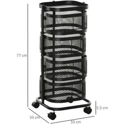 Carucior Homcom 850-184 33x33x77 cm (Black) Thumb