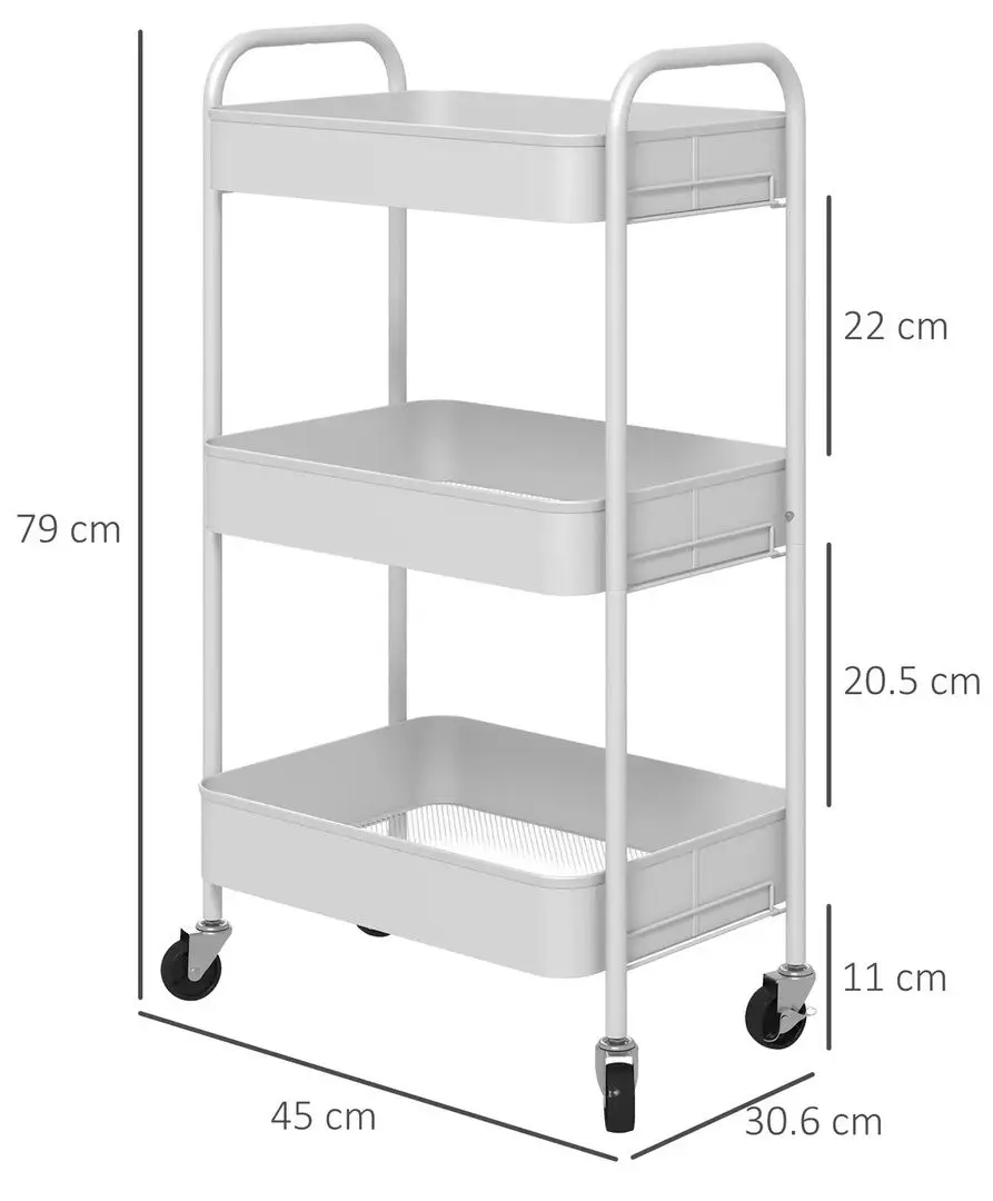 Тележка Homcom 850-292V00WT (White)