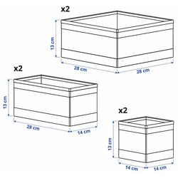 Set cutii depozitare Ikea Skubb (Alb) Thumb