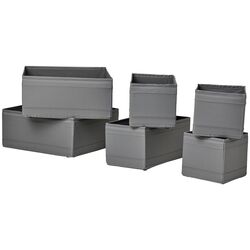 Set cutii depozitare Ikea Skubb (Gri Inchis)