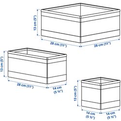 Комплект коробок для хранения Ikea Skubb (Темно-Серый) Thumb