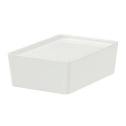 Container cu capac Ikea Kuggis 18x26 (Alb)