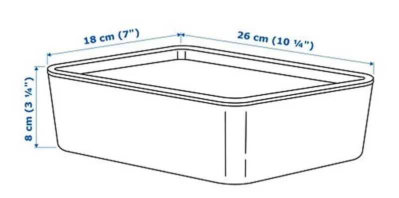 Container cu capac Ikea Kuggis 18x26 (Alb) - 6