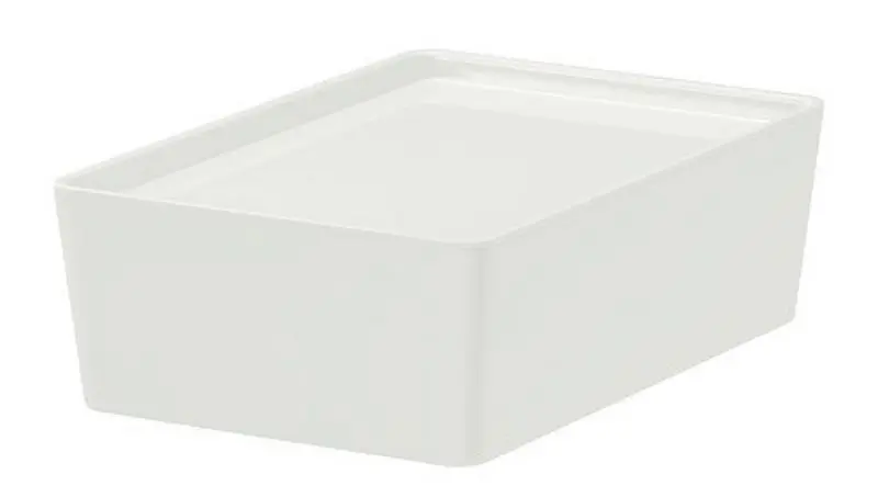 Container cu capac Ikea Kuggis 18x26 (Alb)