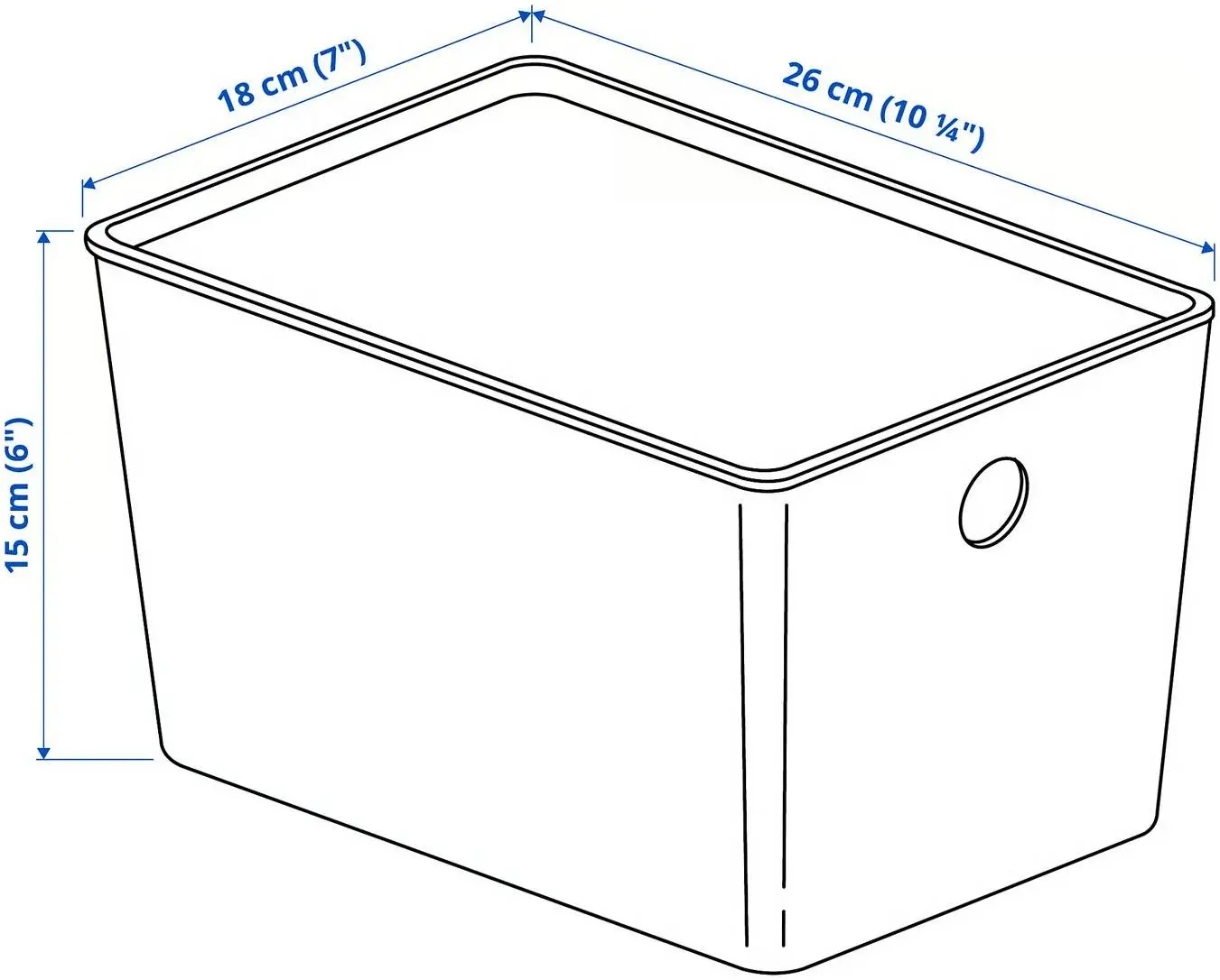 Container cu capac Ikea Kuggis 18x26x15cm (Gri)