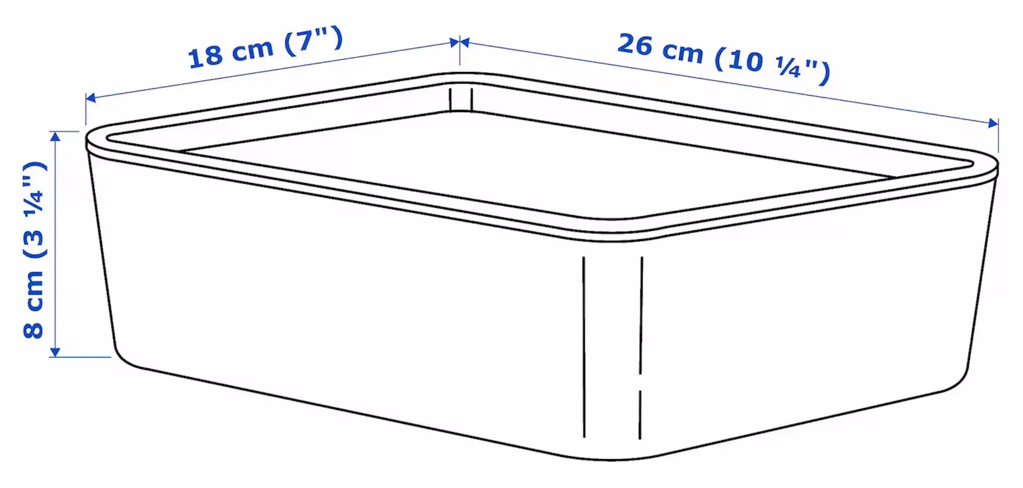 Контейнер с крышкой Ikea Kuggis 18x26x8 (Белый)
