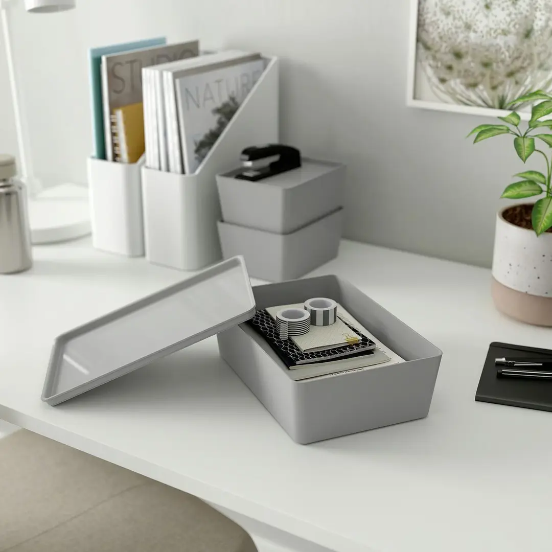 Container cu capac Ikea Kuggis 18x26x8cm (Gri)
