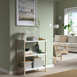 Контейнер с крышкой Ikea Kuggis 18x26x8cm (Серый/Бамбук) Thumb