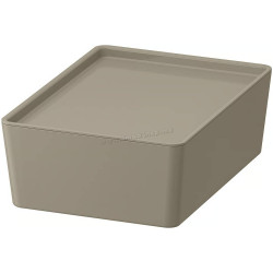 Container cu capac Ikea Kuggis 18x26x8cm (Gri închis-bej)