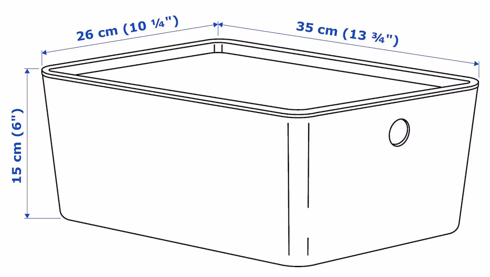 Контейнер с крышкой Ikea Kuggis 26x35x15 (Белый)