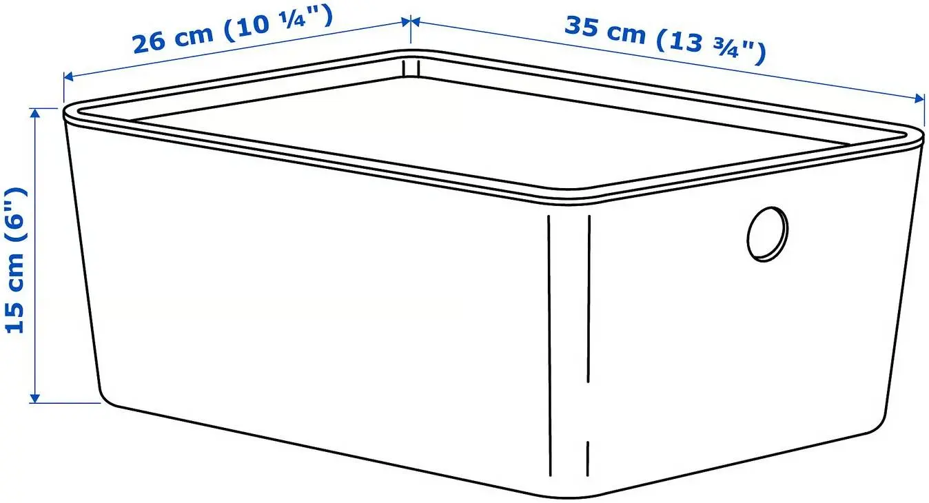 Container cu capac Ikea Kuggis 26x35x15cm (Gri)
