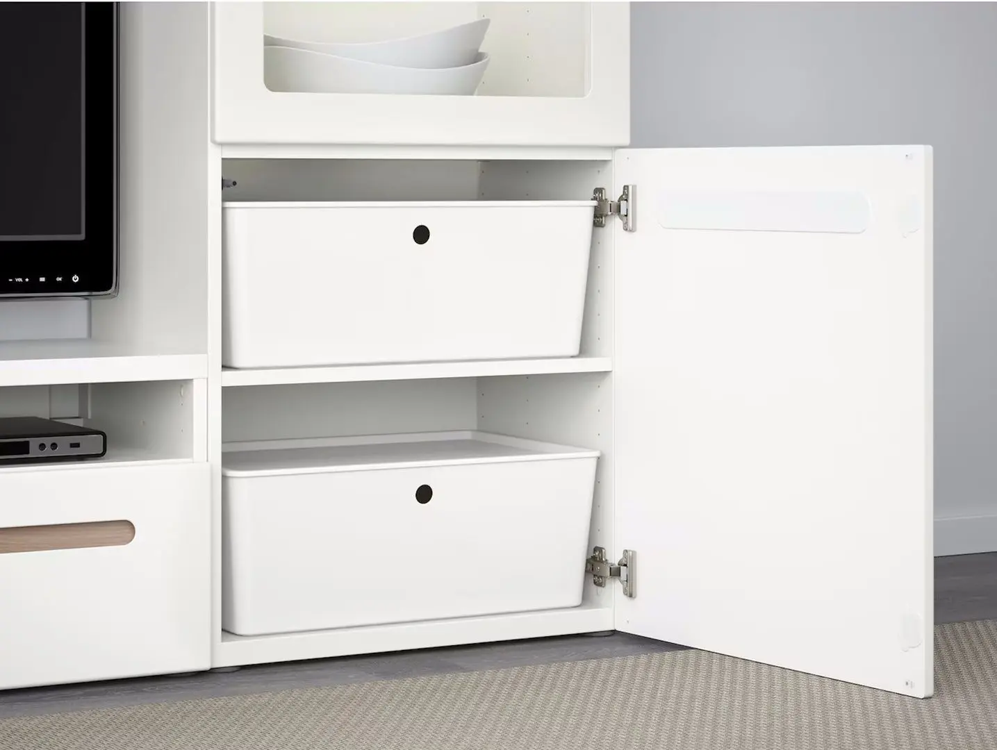 Контейнер с крышкой Ikea Kuggis 37x54x21 (Белый)