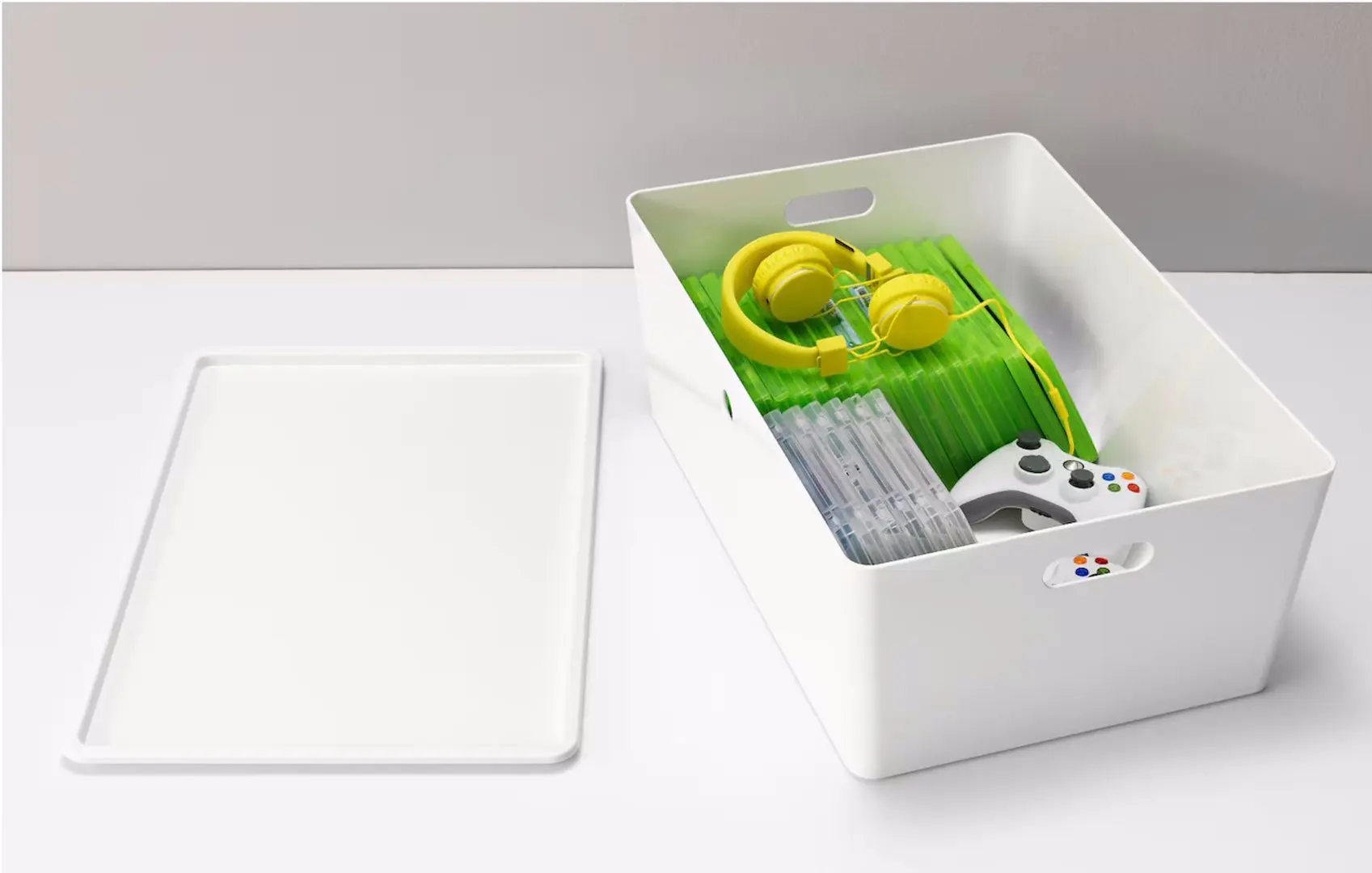 Контейнер с крышкой Ikea Kuggis 37x54x21 (Белый)