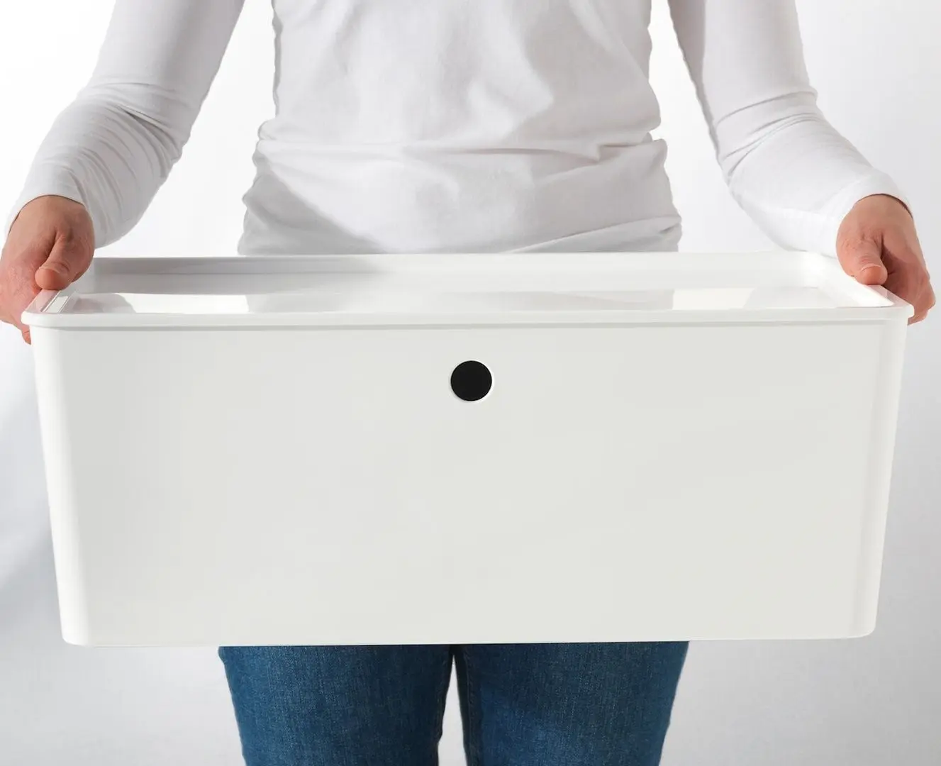 Контейнер с крышкой Ikea Kuggis 37x54x21 (Белый)