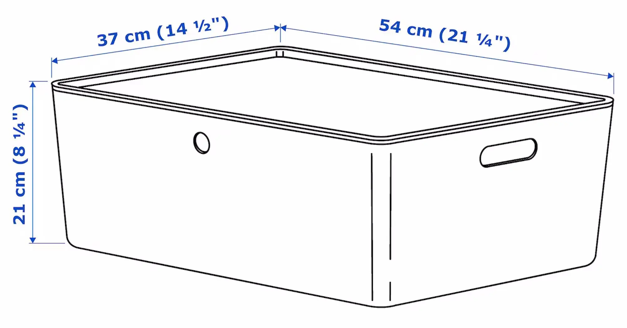 Контейнер с крышкой Ikea Kuggis 37x54x21 (Белый)