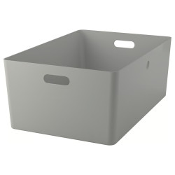 Container cu capac Ikea Kuggis 37x54x21cm (Gri/Bambus) Thumb