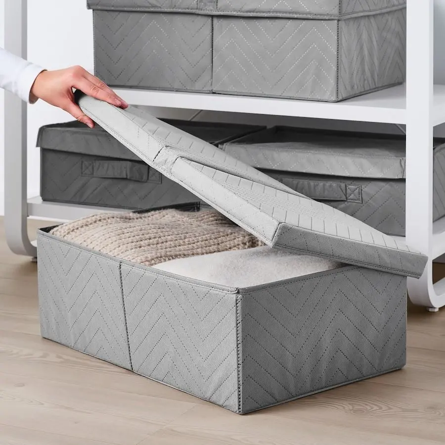 Коробка для хранения Ikea Fullsmockad 51x34x18 (Серый)